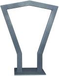 Anlehnbügel 'Coppa' aus Stahl, Höhe 800 mm, zum Einbetonieren oder Aufdübeln