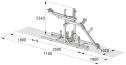 Technische Zeichnung: Doppelstockparker ′Lindau Profi′ doppelseitig mit insgesamt 4 Einstellplätzen (Art. 41578.0001)