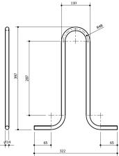 Technische Ansicht: Anlehnbügel