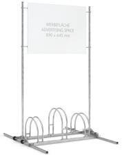 Modellbeispiel: Werbe-Fahrradständer Typ -BW 5000- mit Laufrollen (Art. bw5053-01)