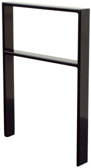 Anlehnbügel/Absperrbügel 'Apelland' 50 x 12 mm, Stahl, Höhe 800 mm, mit Querholm, zum Einbetonieren