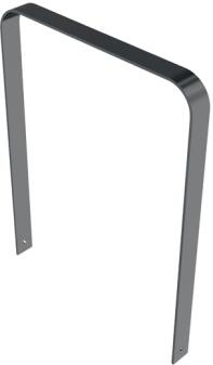 Anlehnbügel/Absperrbügel Aratora 80 x 10 mm aus Stahl, Höhe 800 mm, zum Einbetonieren