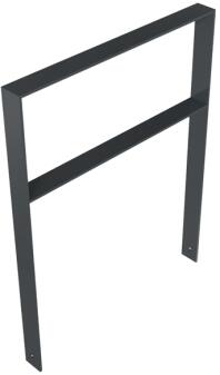 Anlehnbügel/Absperrbügel Frankonia 80 x 10 mm aus Stahl, Höhe 850 mm, mit Querholm