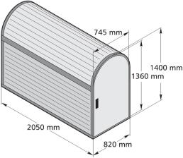 Technische Ansicht: Fahrradgarage/Fahrradbox -Classy- (Art. 11855)