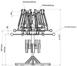 Technische Ansicht von der Seite: