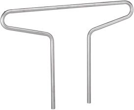 Modellbeispiel: Anlehnbügel -Double- aus Stahl, ø 48 mm, Höhe 800 mm (Art. 694890)