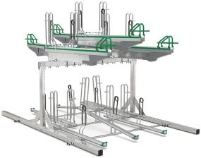 Modellbeispiel: Doppelstockparker ′Lindau Profi′ doppelseitig mit 12 Stellplätzen (Art. 41578.0003)