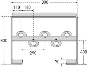 Technische Ansicht: Modell für Scooter/Roller, mit Querholm, ohne Farbe (Art. 39244)