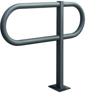Anlehnbügel 'Tour' aus Stahl, Höhe 800 mm, zum Einbetonieren oder Aufdübeln
