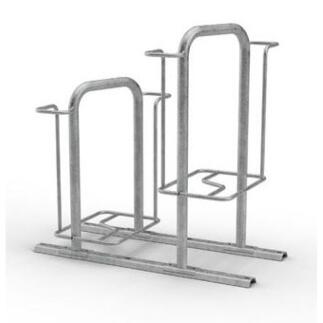 Fahrradständer 'KAPPA®', doppelseitige Radeinstellung, Radabstand 500 o. 700 mm, 2-8 Stellplätze,