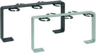 Modellbeispiele: Scooter-Parker -Five- aus Stahl, 5 Einstellplätze, hinten (Art. 39249), vorne (Art.