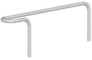 Modellbeispiel: Anlehnbügel/Einzelparker -Föhr- Ø 42 mm aus Stahl, Höhe 450 mm, zum Einbetonieren