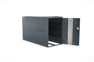 BikeBox 1 G, Flachdach, aus Stahlblech, modulare Bauweise