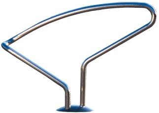 Einzelparker/Fahrradständer 'Perseus' aus Edelstahl, zum Einbetonieren