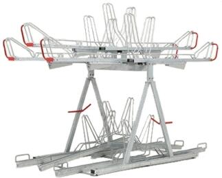 Doppelstockparker 'Optimus' doppelseitig mit 400 mm Radabstand und Gasdruckfedern