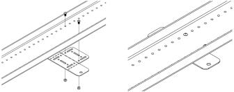 Technische Ansicht: zur Befestigung der Fahrradschiene an den Treppenstufen