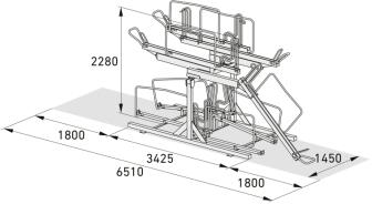 Technische Zeichnung: Doppelstockparker -Lindau II- doppelseitig, 8 Einstellplätze (Art. 41424)