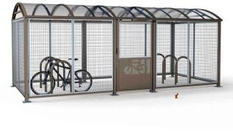 Anwendungsbeispiel: ausreichend Platz zur Installation von Fahrradparkern im Innenraum (nicht im Lieferumfang enthalten)