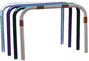 Anlehnbügel/Absperrbügel 'Sylt' Ø 60 mm, Stahl, zum Einbetonieren, ohne Farbe, weiß/rot oder RAL