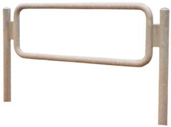 Anlehnbügel/Absperrbügel Kieler Bügel 'Amrum' Ø 48 mm aus Stahl, Höhe 900 mm, zum Einbetonieren