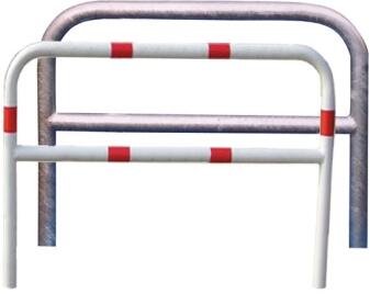 Anlehnbügel/Absperrbügel 'Sylt' Ø 48 mm aus Stahl, zum Einbetonieren, mit Querholm, ohne Farbe,