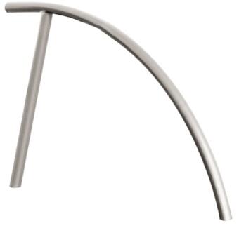 Anlehnbügel Hooge Ø 48 mm aus Edelstahl, Höhe 850 mm