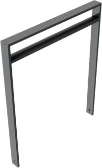 Anlehnbügel/Absperrbügel Spiekeroog 80 x 20 mm, H 800 mm, mit Querholm (kurzer Abstand), zum